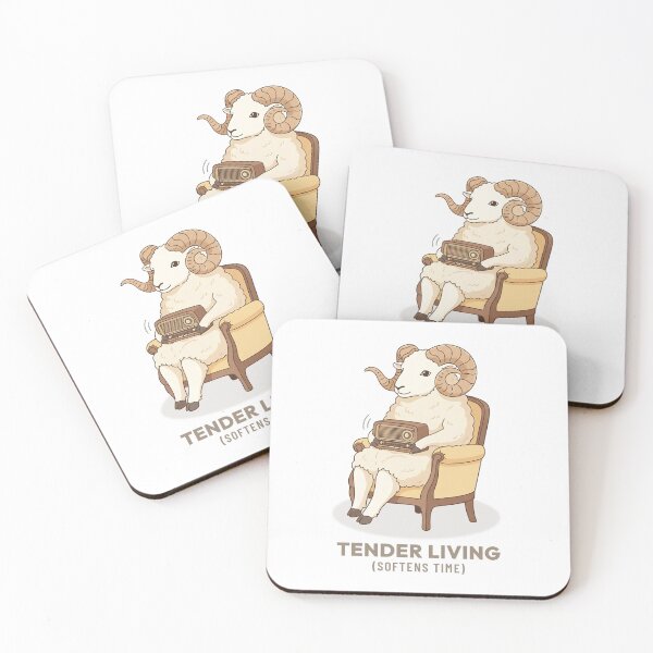 Item preview, Cozy Ram Listening to Music Vintage Aesthetic designed and sold by Cozy Vintage Animal.