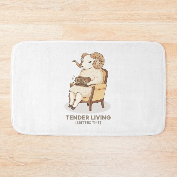 Item preview, Cozy Ram Listening to Music Vintage Aesthetic designed and sold by Cozy Vintage Animal.
