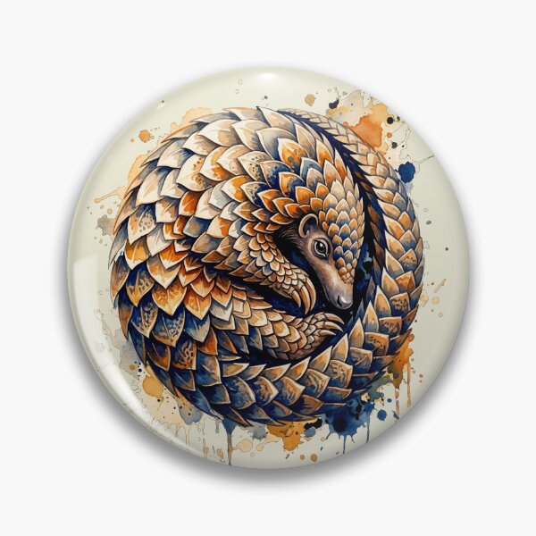 Item preview, Watercolor Pangolin Illustration | Cute Endangered Wildlife Animal Art Gift designed and sold by Biedroneczka.