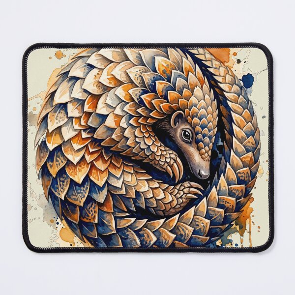 Item preview, Watercolor Pangolin Illustration | Cute Endangered Wildlife Animal Art Gift designed and sold by Biedroneczka.