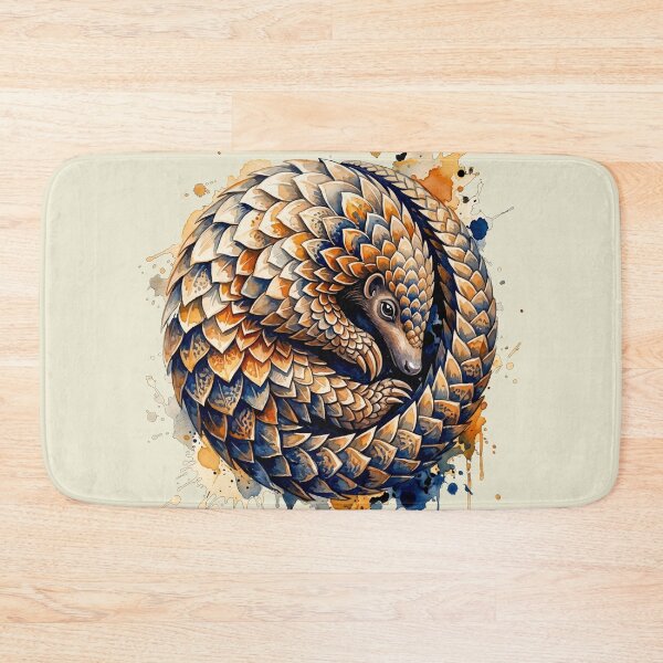 Item preview, Watercolor Pangolin Illustration | Cute Endangered Wildlife Animal Art Gift designed and sold by Biedroneczka.
