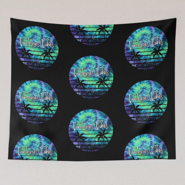 Item preview, Vintage Vibes Teal Purple Retro Sunset designed and sold by Vintages Vibes.