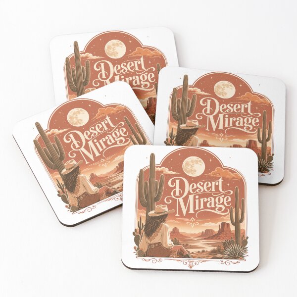Item preview, Desert Mirage | Retro Desert Landscape Cactus Sunset Graphic T-Shirt designed and sold by rushaib.