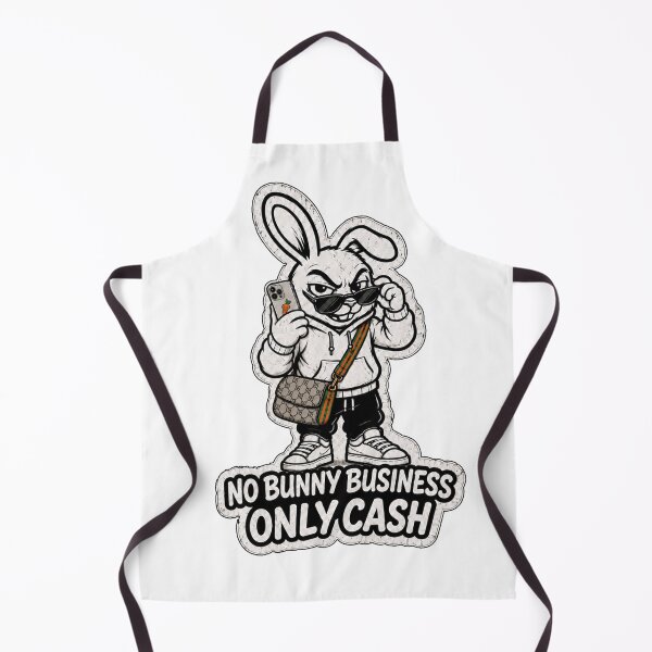 Item preview, No Bunny Business Only Cash Funny Streetwear Rabbit Sticker designed and sold by bunnymode.
