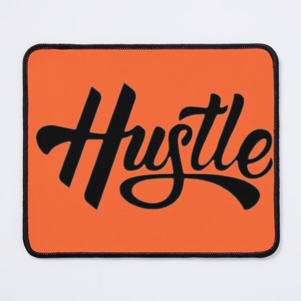 Item preview, Hustle Minimalist Black Typography - Elegant Cursive Quote Sticker designed and sold by Scro-Ciob-Shop.