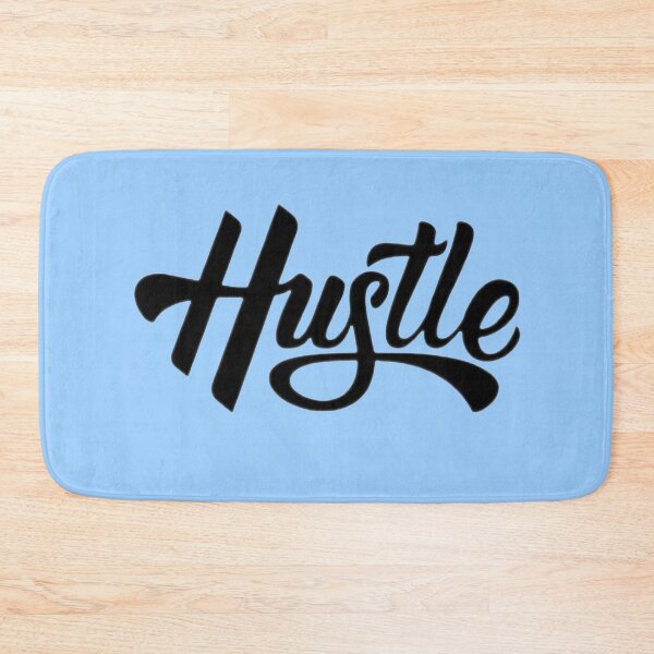 Item preview, Hustle Minimalist Black Typography - Elegant Cursive Quote Sticker designed and sold by Scro-Ciob-Shop.