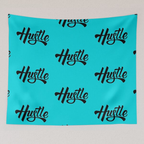 Item preview, Hustle Minimalist Black Typography - Elegant Cursive Quote Sticker designed and sold by Scro-Ciob-Shop.