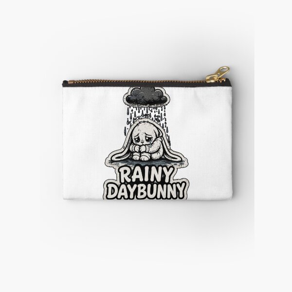 Artikelvorschau, Regentag-Hasen-Aufkleber für traurige Stimmung entworfen und verkauft von bunnymode.