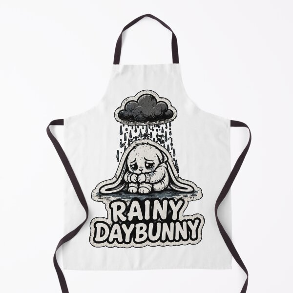 Item preview, Rainy Day Bunny Sad Mood Sticker designed and sold by bunnymode.
