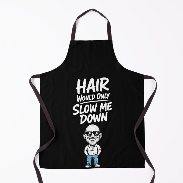Item preview, Hair Would Only Slow Me Down – Funny Bald Man Hair Humor Design designed and sold by PosiMCreations.