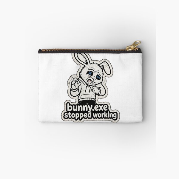 Item preview, Bunny.exe Stopped Working Funny Burnout Sticker designed and sold by bunnymode.