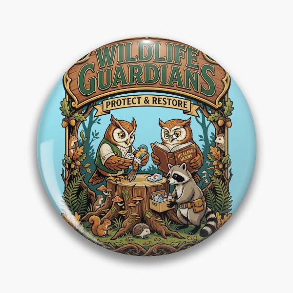 Item preview, Wildlife Guardians Cottagecore Owls Raccoon designed and sold by TeeARTHY.