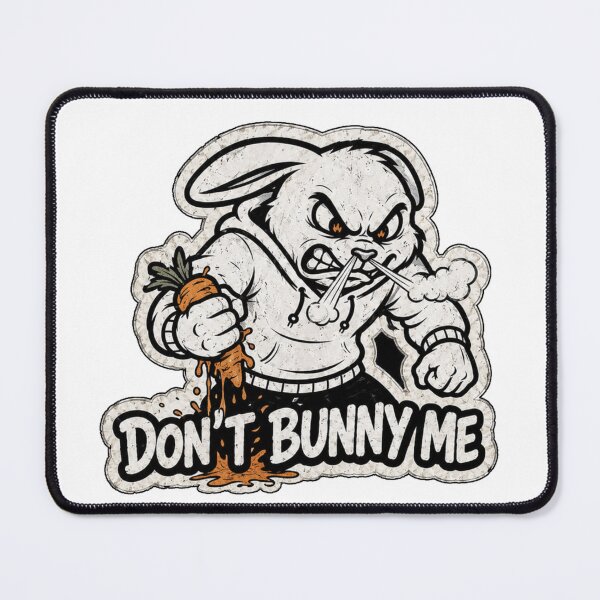 Item preview, Don’t Bunny Me Angry Rabbit Sticker designed and sold by bunnymode.