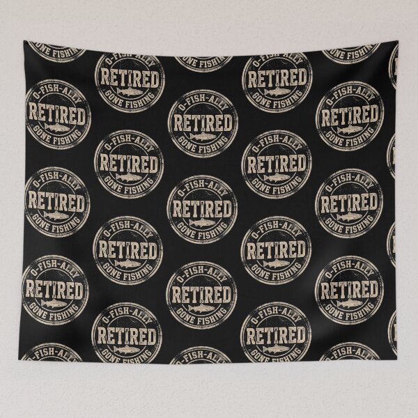 Item preview, O-FISH-ALLY Retired Gone Fishing Angler Humor designed and sold by d247.