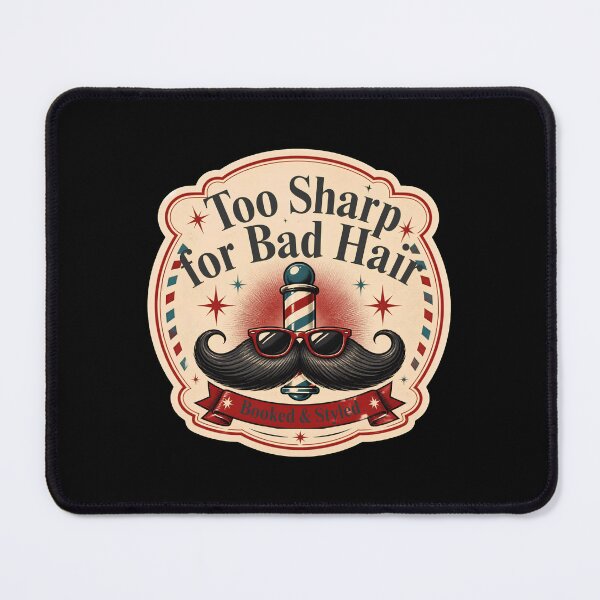 Item preview, Too Sharp For Bad Hair Funny Vintage Barber Emblem designed and sold by MikmaD.