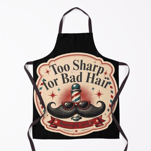 Item preview, Too Sharp For Bad Hair Funny Vintage Barber Emblem designed and sold by Barber MD Culture.