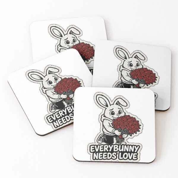 Item preview, EveryBunny Needs Love Cute Rabbit Sticker designed and sold by bunnymode.