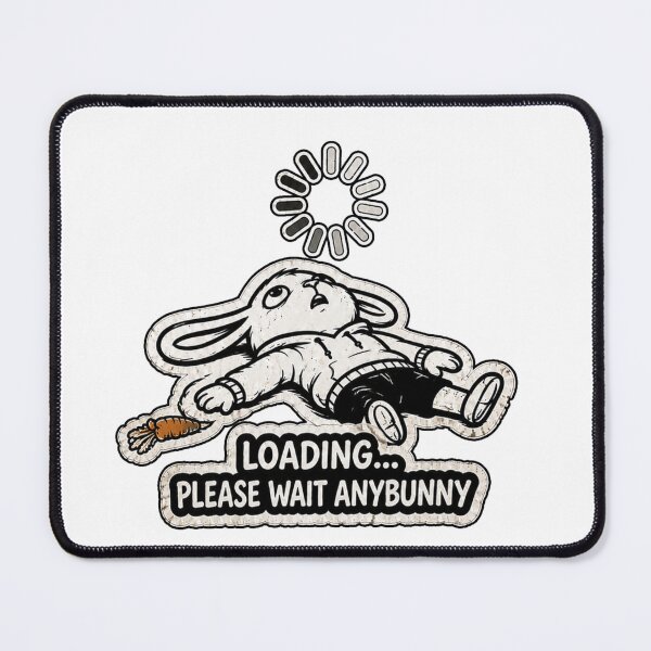 Item preview, Loading... Please Wait AnyBunny Funny Lazy Rabbit Sticker designed and sold by bunnymode.