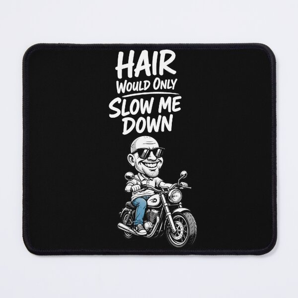 Item preview, Hair Would Only Slow Me Down – Funny Bald Biker Motorcycle Humor Design designed and sold by PosiMCreations.