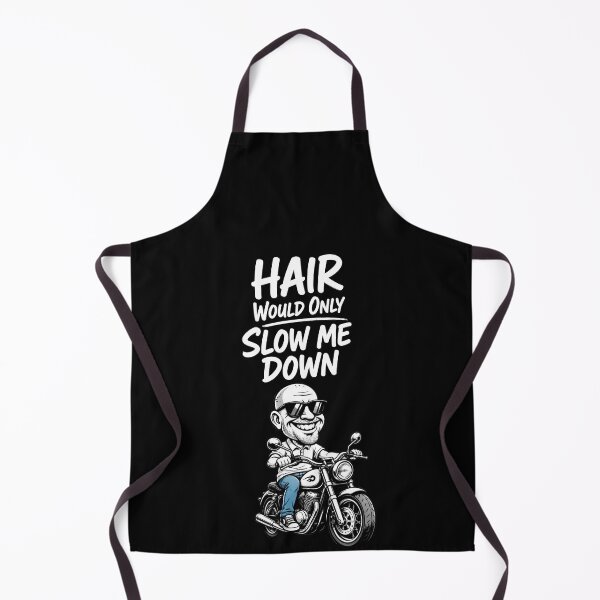 Item preview, Hair Would Only Slow Me Down – Funny Bald Biker Motorcycle Humor Design designed and sold by PosiMCreations.