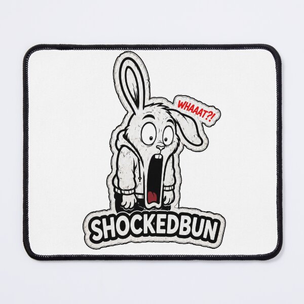 Item preview, SHOCKEDBUN Funny Shocked Rabbit Reaction Sticker designed and sold by bunnymode.