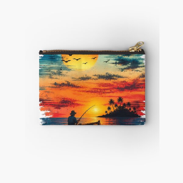 Item preview, Sunset Fishing Serenity Watercolor Illustration designed and sold by FutureGarb.