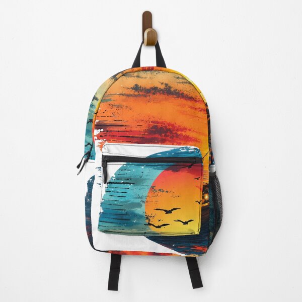 Item preview, Sunset Fishing Serenity Watercolor Illustration designed and sold by FutureGarb.
