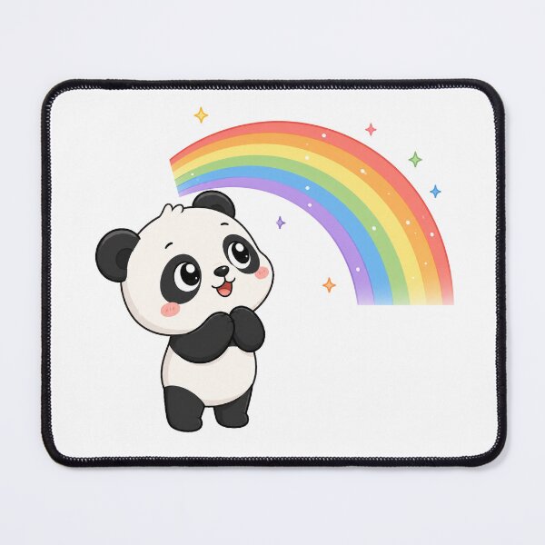 Item preview, Cute Panda Watching Rainbow Kawaii Cartoon Nature Design designed and sold by Seculinator.