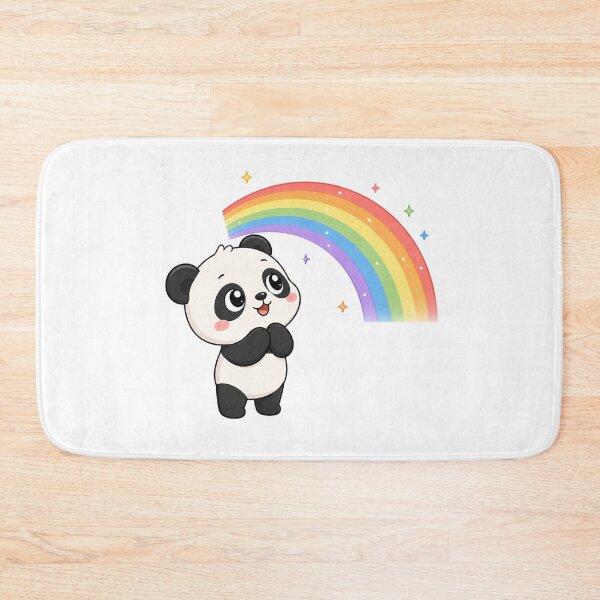 Item preview, Cute Panda Watching Rainbow Kawaii Cartoon Nature Design designed and sold by Seculinator.
