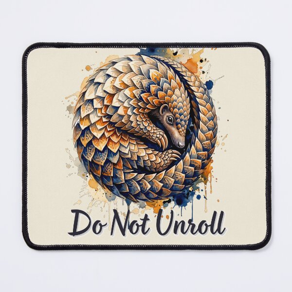 Item preview, Do Not Unroll Funny Pangolin Shirt | Cute Watercolor Wildlife Animal Gift designed and sold by Biedroneczka.