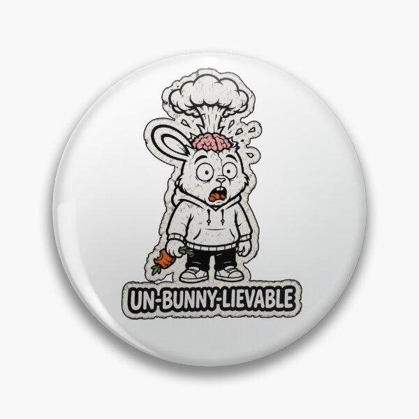 Item preview, UN-BUNNY-LIEVABLE Exploding Brain Rabbit Sticker designed and sold by bunnymode.