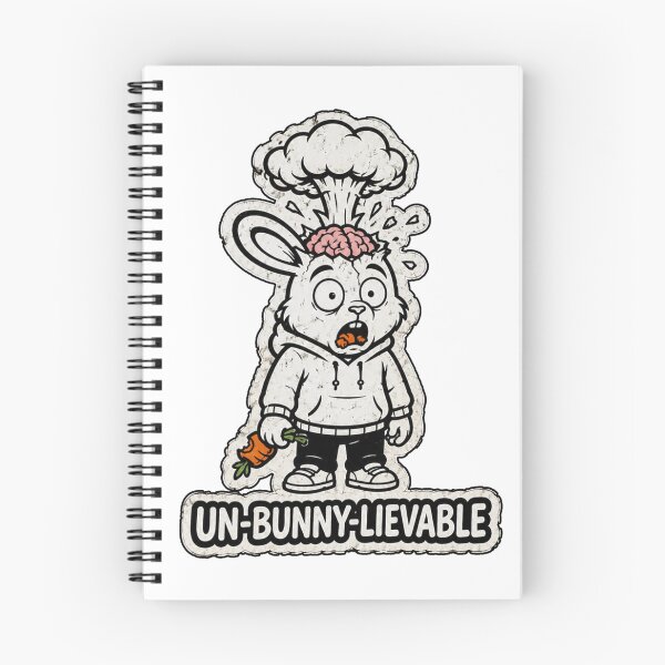 Item preview, UN-BUNNY-LIEVABLE Exploding Brain Rabbit Sticker designed and sold by bunnymode.