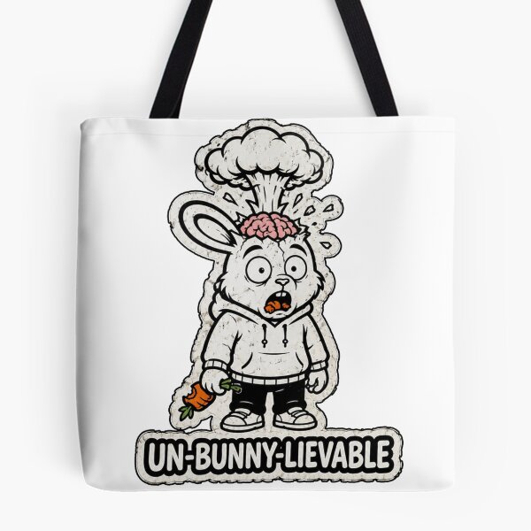 Item preview, UN-BUNNY-LIEVABLE Exploding Brain Rabbit Sticker designed and sold by bunnymode.