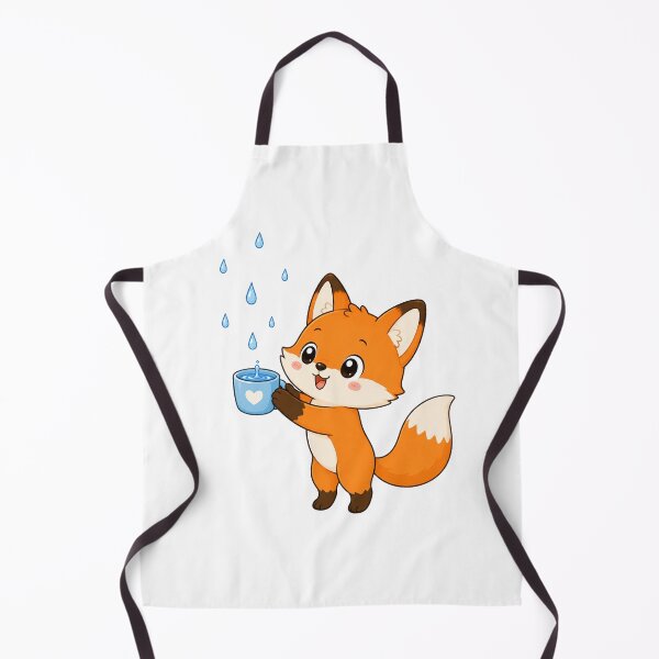 Item preview, Cute Fox Catching Rainwater Kawaii Cartoon Nature Design designed and sold by Seculinator.