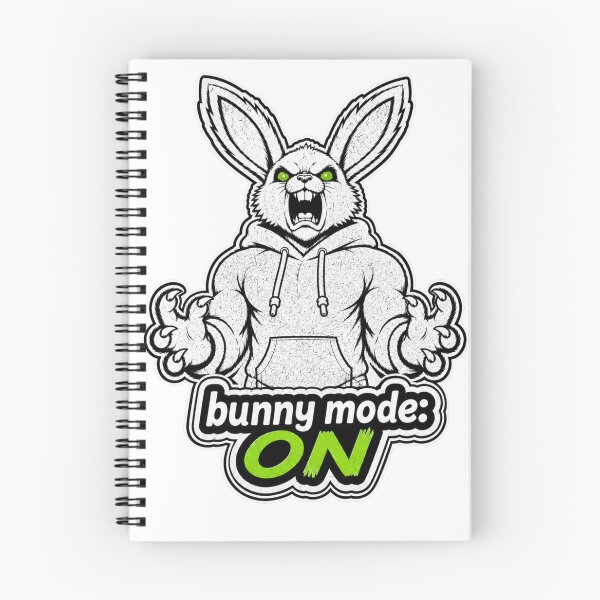 Item preview, Bunny Mode ON Funny Rabbit Energy Sticker designed and sold by bunnymode.