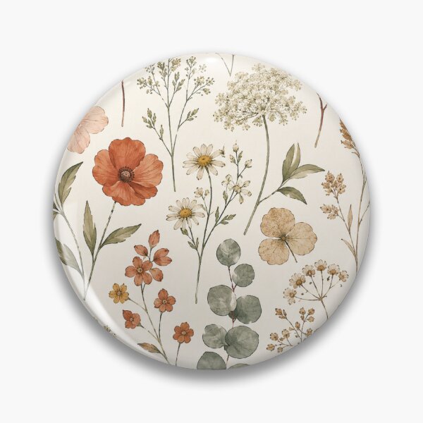 Item preview, Vintage Wildflower Botanical Pattern designed and sold by WildBloom Prints.