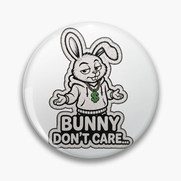 Item preview, Bunny Don’t Care Funny Rabbit Attitude Sticker designed and sold by bunnymode.