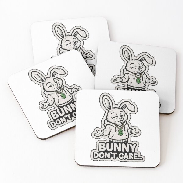 Item preview, Bunny Don’t Care Funny Rabbit Attitude Sticker designed and sold by bunnymode.