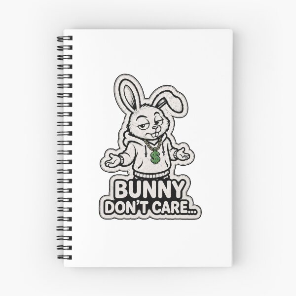 Item preview, Bunny Don’t Care Funny Rabbit Attitude Sticker designed and sold by bunnymode.