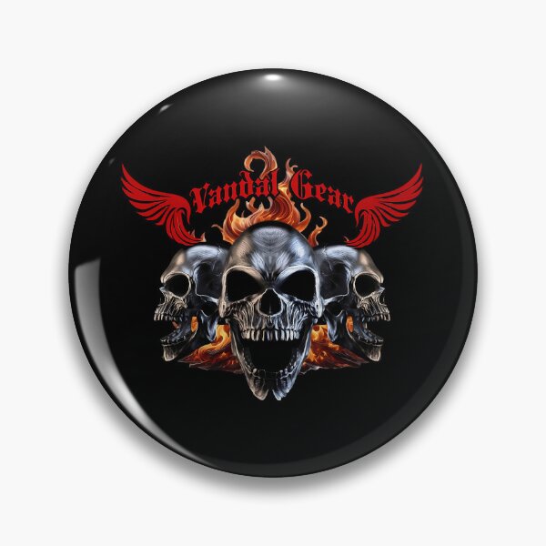 Item preview, Vandal Gear Triple Skull Fire Crimson Wings Gothic designed and sold by VNDL Gear.