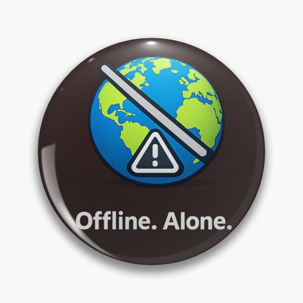 Item preview, Offline Earth Warning Icon Sticker designed and sold by PremVerse.