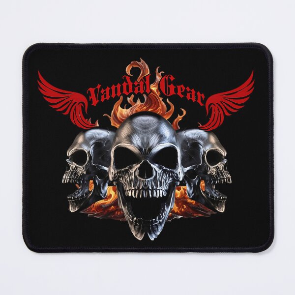 Item preview, Vandal Gear Triple Skull Fire Crimson Wings Gothic designed and sold by VNDL Gear.