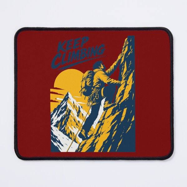 Item preview, Keep Climbing Retro Rock Climbing Mountain Art designed and sold by wmhtees.