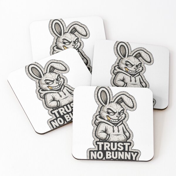 Item preview, Trust No Bunny Funny Rabbit Streetwear Sticker designed and sold by bunnymode.
