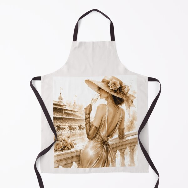 Item preview, Beatiful lady at the horse races. Champagne and horses. designed and sold by NewtBoo.