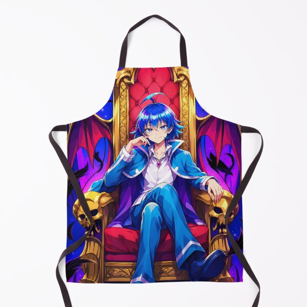 Item preview, Blue Haired Demon Prince Throne Gothic Anime Vampire Lord Fantasy Art designed and sold by MugenAnime.