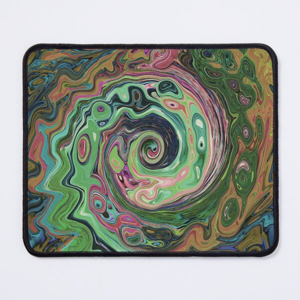 Item preview, Groovy Abstract Retro Brown and Green Swirl designed and sold by myrubiogarden.