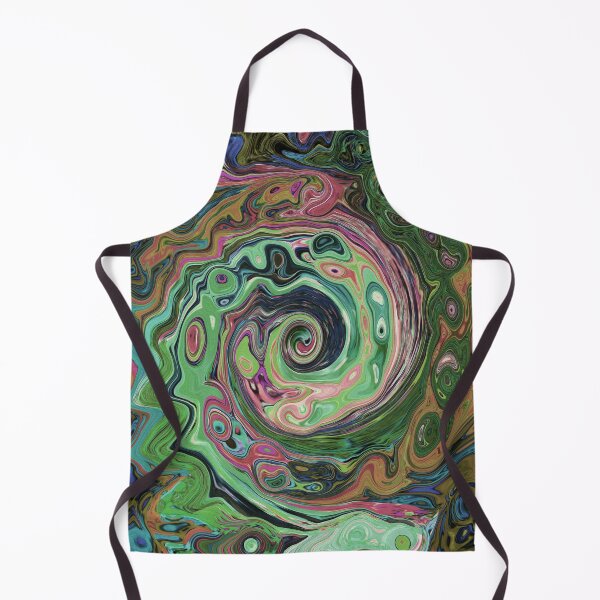Item preview, Groovy Abstract Retro Brown and Green Swirl designed and sold by myrubiogarden.