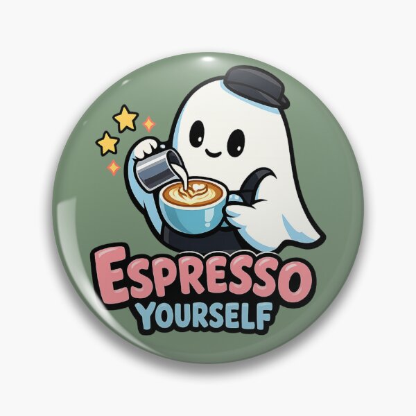 Item preview, Espresso Yourself Cute Ghost Barista designed and sold by Houldi.