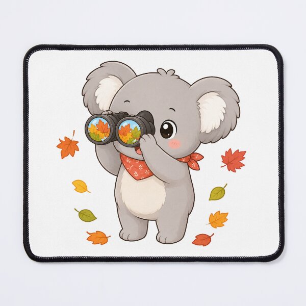 Item preview, Cute Koala Watching Autumn Leaves Kawaii Cartoon Design designed and sold by Seculinator.